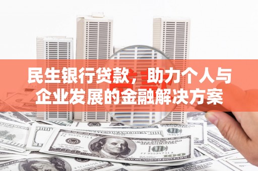 南阳民生银行贷款，助力个人与企业发展的金融解决方案