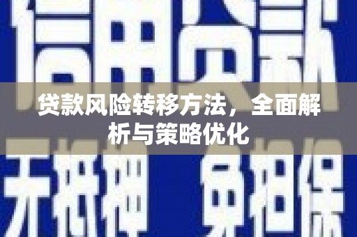 南阳贷款风险转移方法，全面解析与策略优化