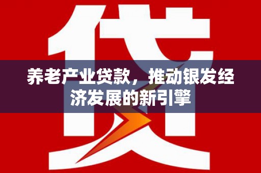 南阳养老产业贷款，推动银发经济发展的新引擎