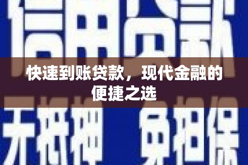 南阳快速到账贷款，现代金融的便捷之选