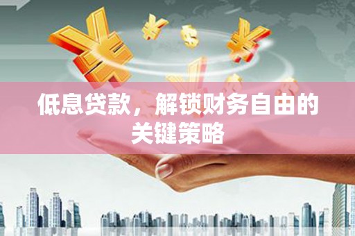 南阳低息贷款，解锁财务自由的关键策略
