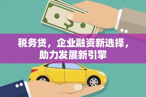 南阳税务贷，企业融资新选择，助力发展新引擎