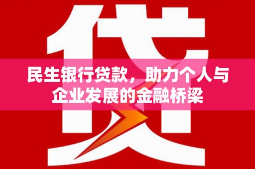 南阳民生银行贷款，助力个人与企业发展的金融桥梁