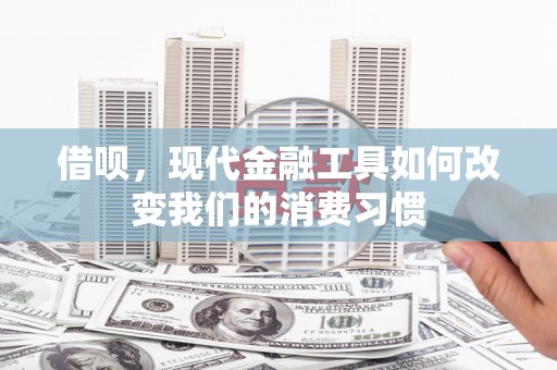 南阳借呗，现代金融工具如何改变我们的消费习惯