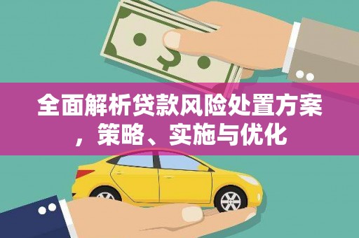 南阳全面解析贷款风险处置方案，策略、实施与优化