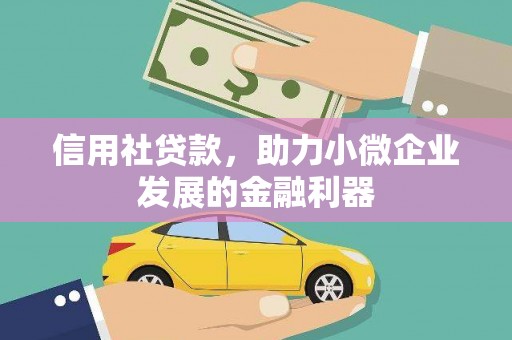 南阳信用社贷款，助力小微企业发展的金融利器