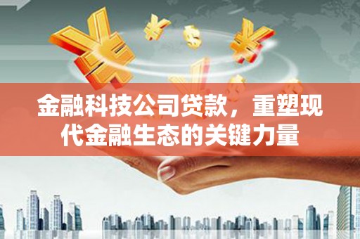 南阳金融科技公司贷款，重塑现代金融生态的关键力量