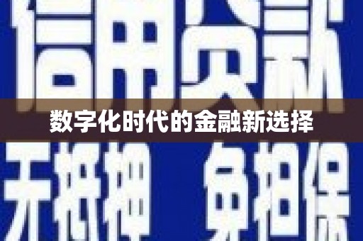 南阳数字化时代的金融新选择