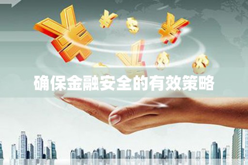 南阳确保金融安全的有效策略