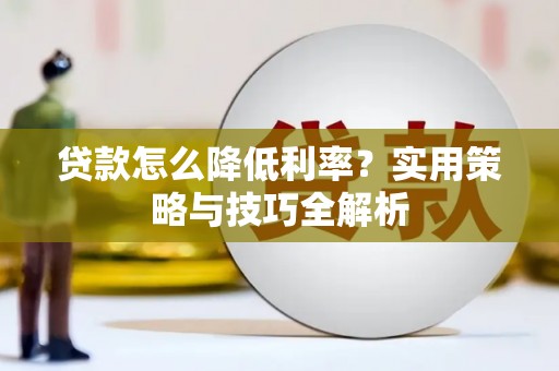 南阳贷款怎么降低利率？实用策略与技巧全解析